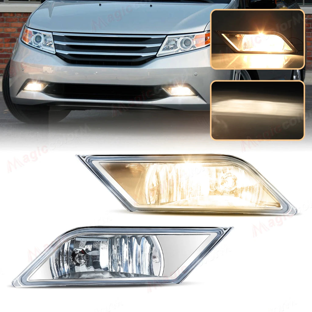 For Honda Odyssey 2011 2012 2013 Fog Lamps DRL Daytime Running Lights Front Bumper Halogen | AUTOKITSHOP