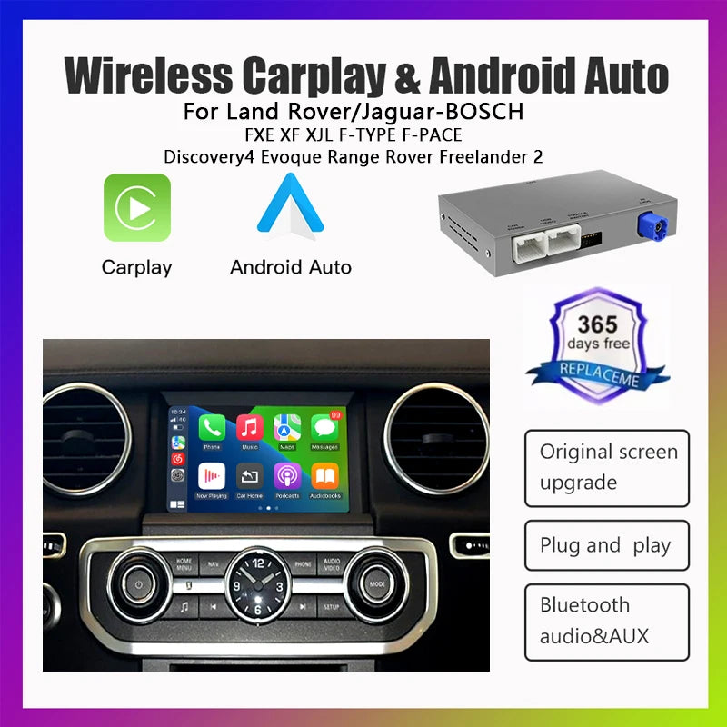 Wireless CarPlay Android Auto Car Kit for Jaguar Land Rover Discovery 4 Range Rover Evoque