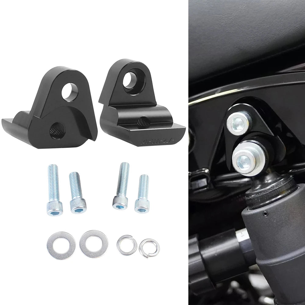 Black Motorcycle Aluminium +1" Bagger Rear Suspension Lift Kit For Harley Tourin for mini Models - Automotive LED Light
