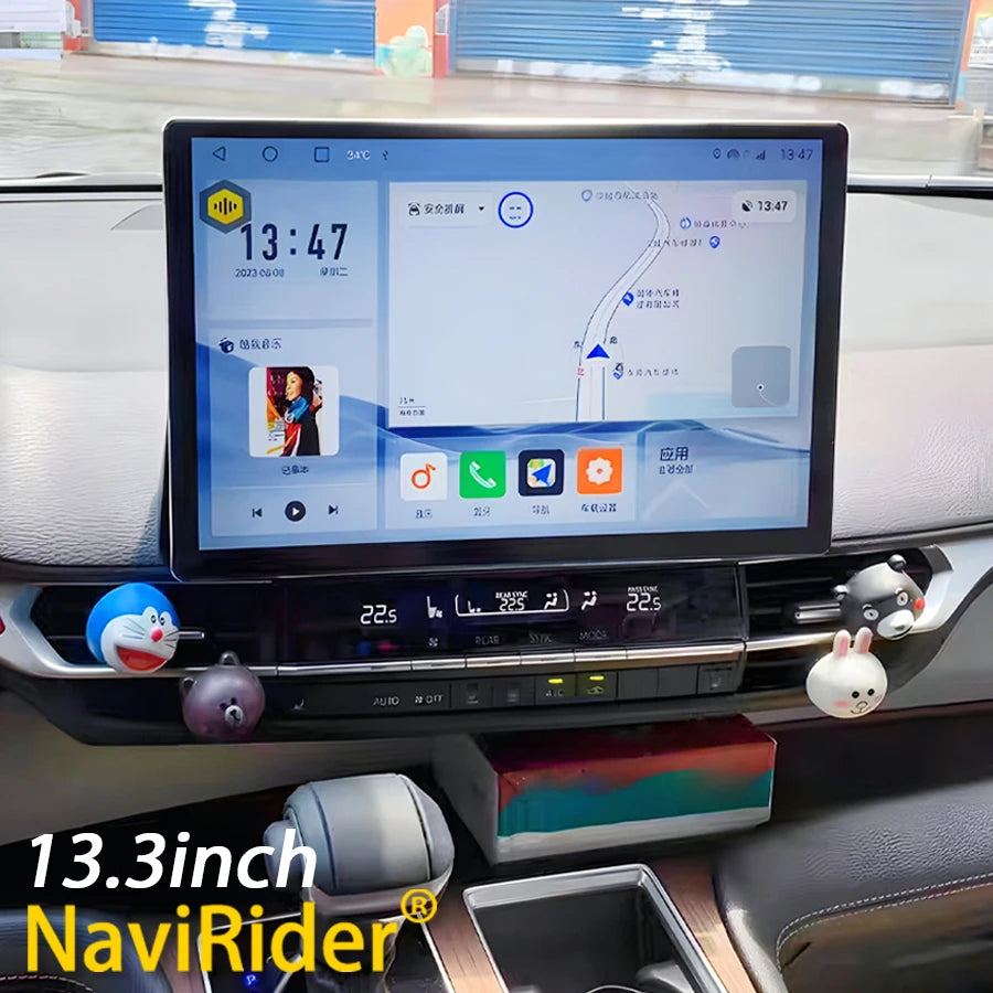 13.3inch Android 14 Car Multimedia Player For Toyota Sienna 2021 2022 2023 Stereo GPS Navi