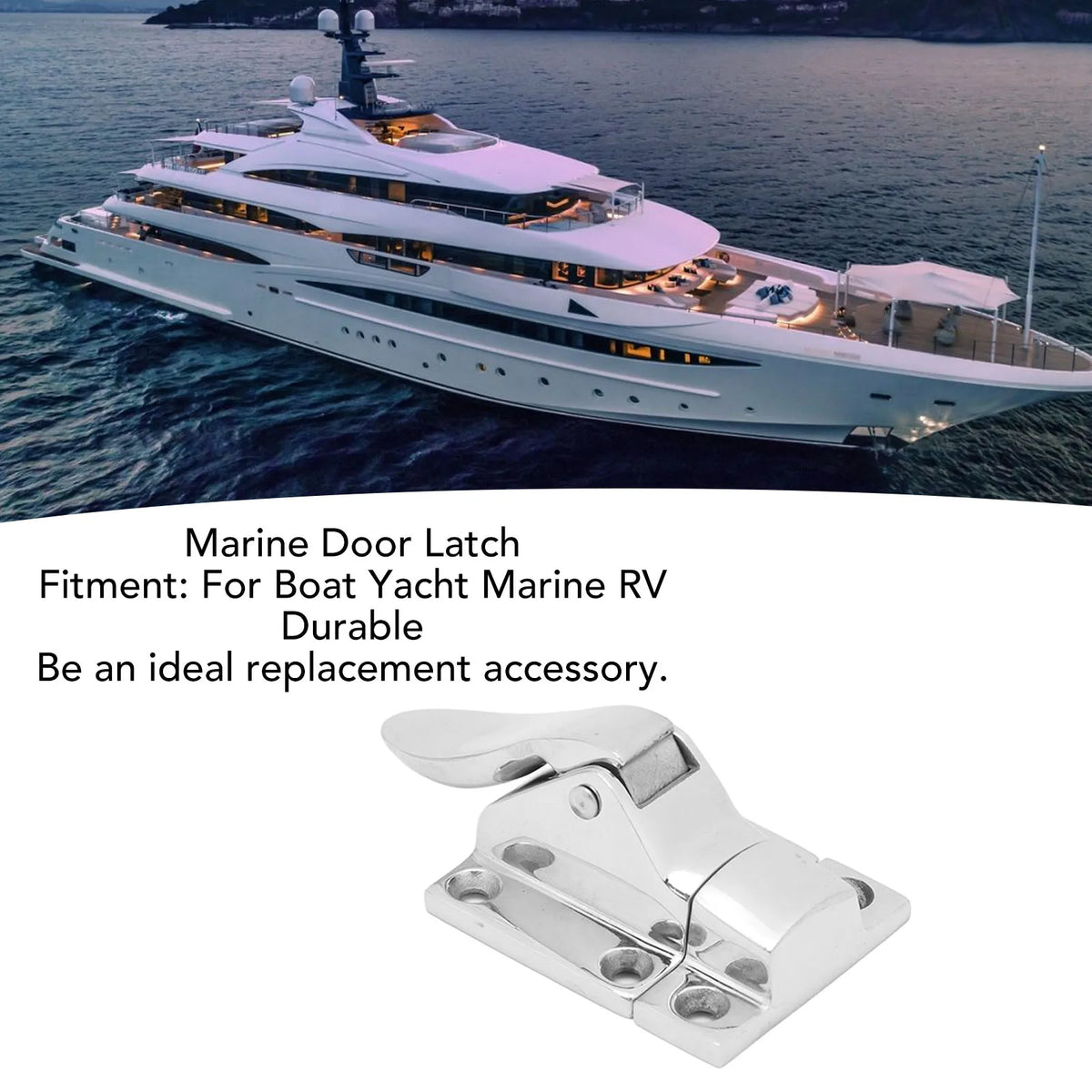 2Pcs Marine Grade Door Latch 48×38mm 316 Stainless Steel Cabinet Door Lockable Latch Clamp For B - Automotive LED Light