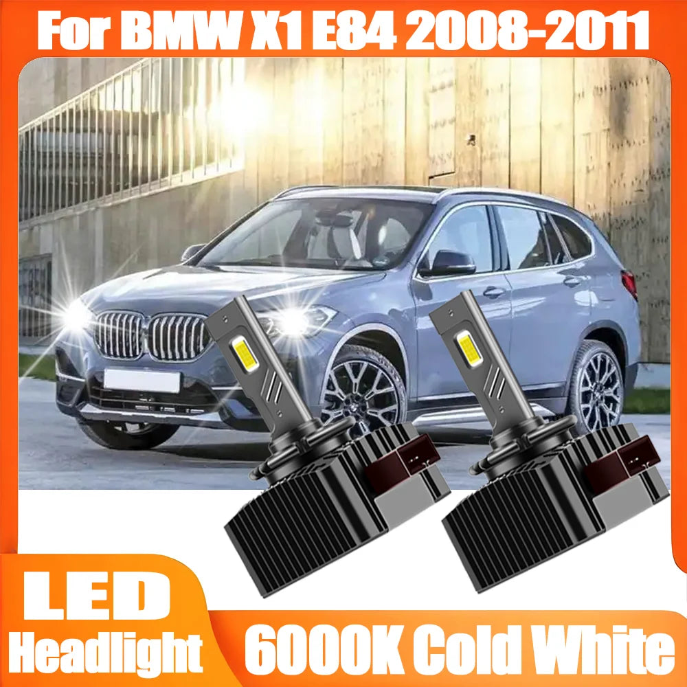 LED Headlights D1S 30000LM HID Xenon Headlamp Bulbs 6000K Canbus 120W Front Lamps 12V For
