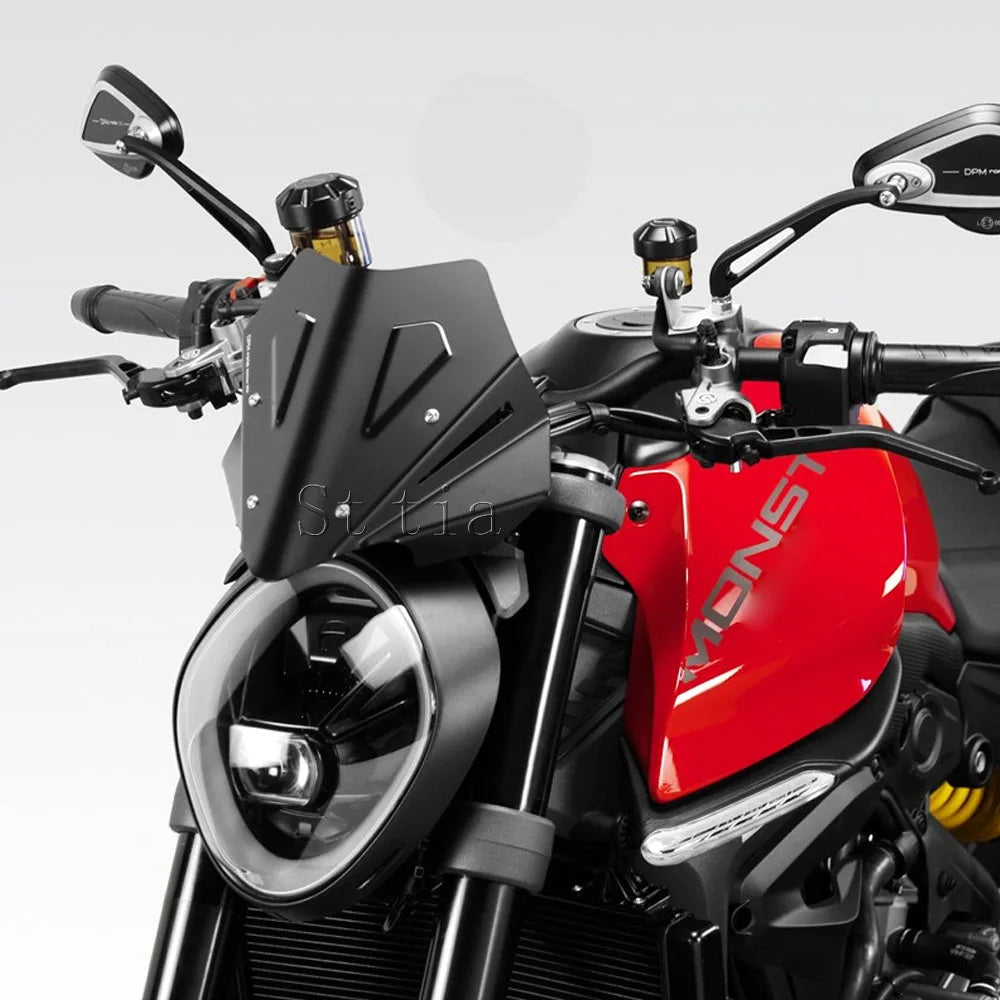 2025 FOR DUCATI MONSTER 937 Plus MONSTER937 2021 2022 2023 2024 Motorcycle Windshield Aluminum W - Automotive LED Light
