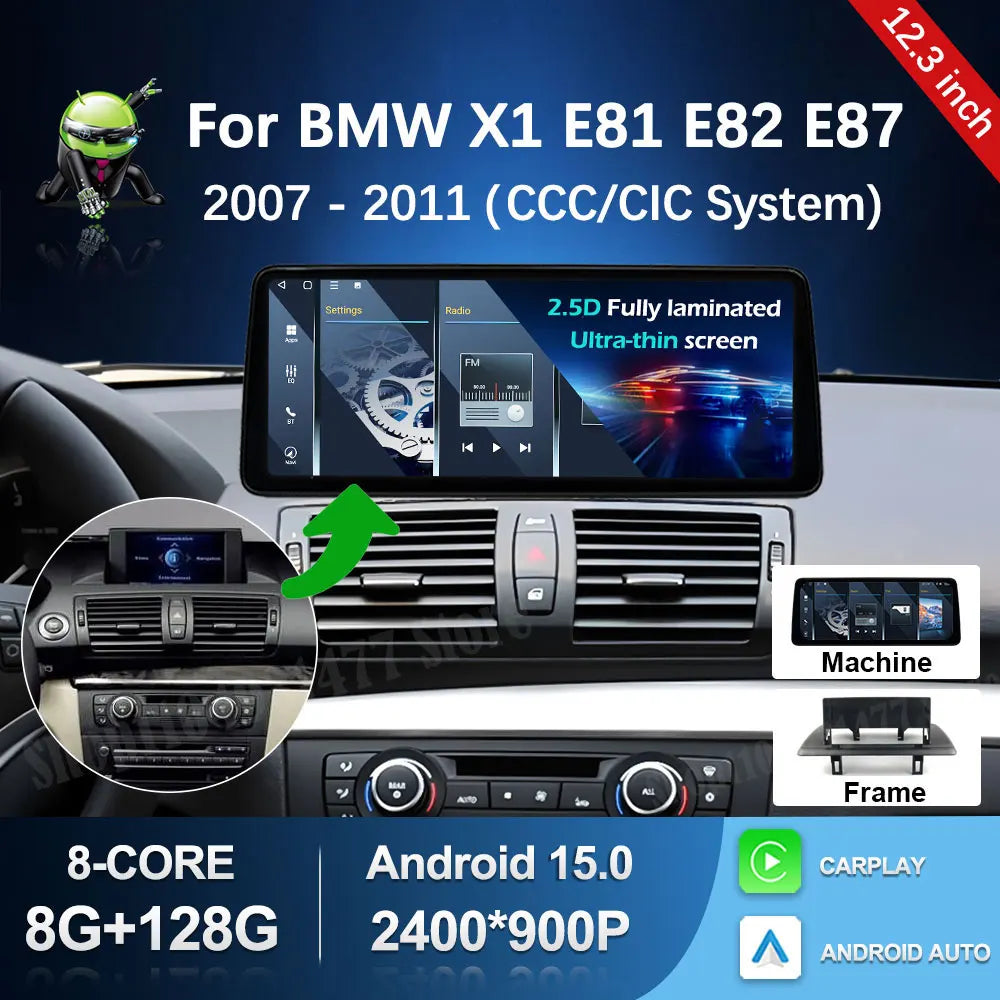 for BMW X1 E81 E82 E87 2007 2008 - 2011 CCC CIC System Car Radio Multimedia Player Android