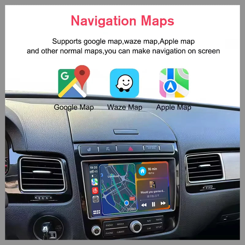 Wireless Carplay Android Auto Car Retrofit Decoder Box For Volkswagen Touareg With 8-inch  | AUTOKITSHOP