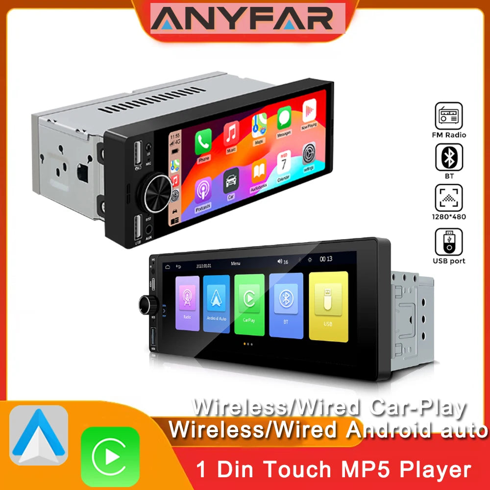 Car Radio Carplay Android Auto MP5 Universal Car Multimedia Player Autoradio HD Touch Scre