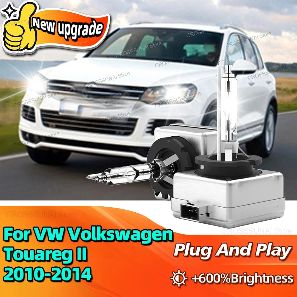 6000K Xenon D3S Auto Headlight HID Bulb 10000LM Bright Car Lamps For VW Volkswagen Touareg