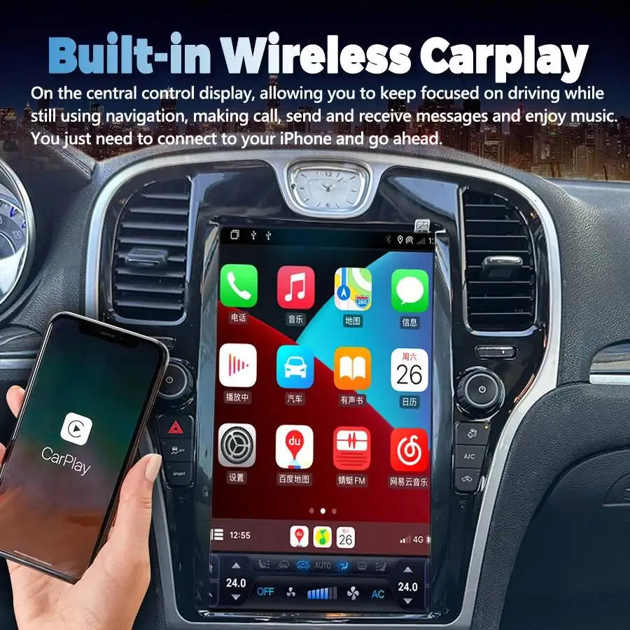 Car Multimedia Video Player Stereo Navigation DSP Head Unit 13.6inch Android Qled Screen F | AUTOKITSHOP