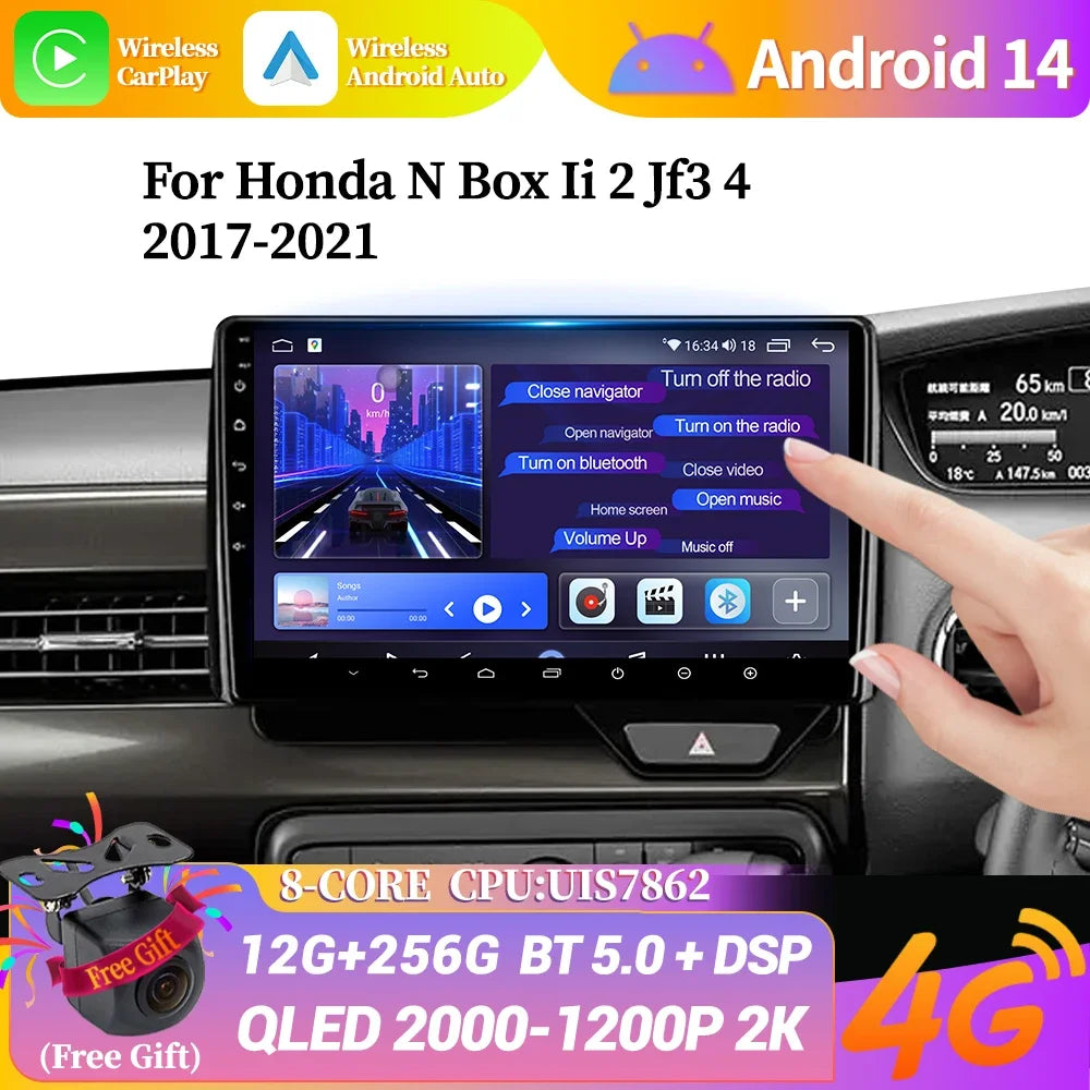 Android 14 For Honda N Box Ii 2 Jf3 4 2017-2021 Car Radio Multimedia Navigation Wireless B