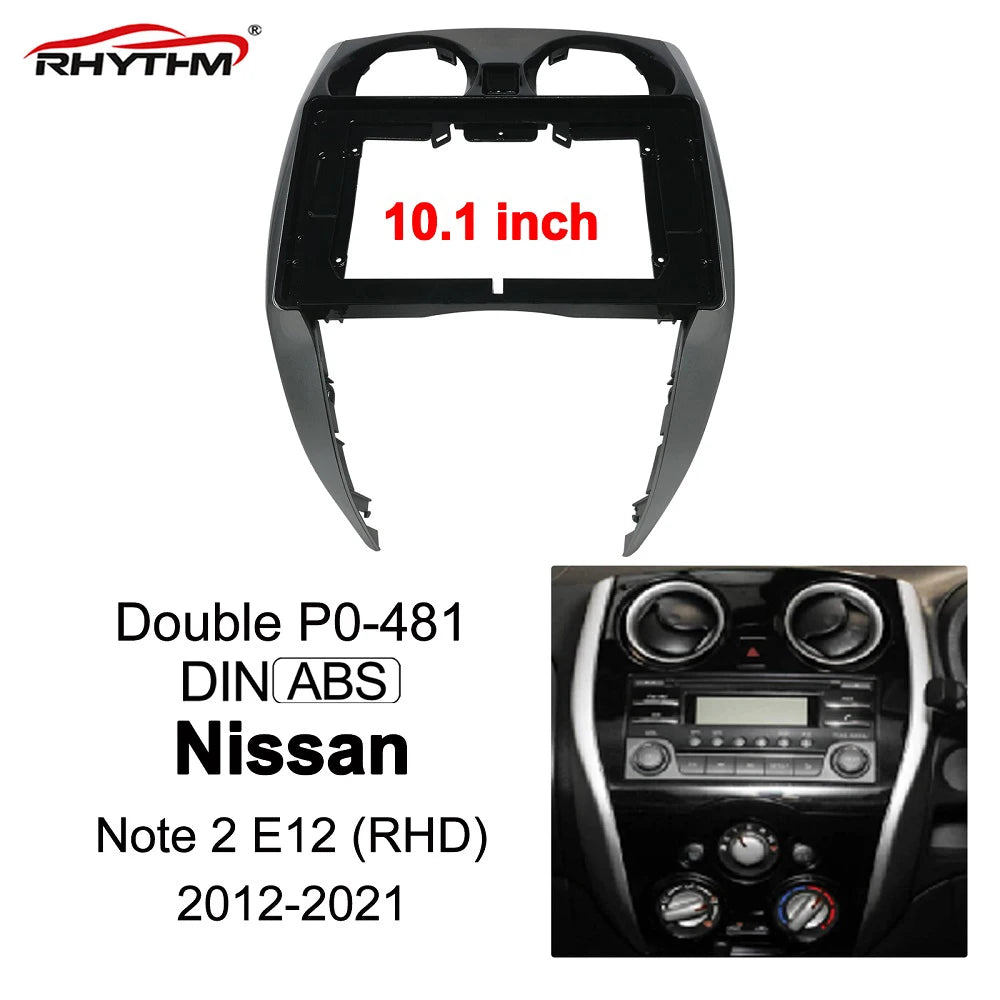 10.1 Inch 2din Car Fascia For Nissan Note 2019+ RHD Stereo Panel Dash Mount Installation D | AUTOKITSHOP