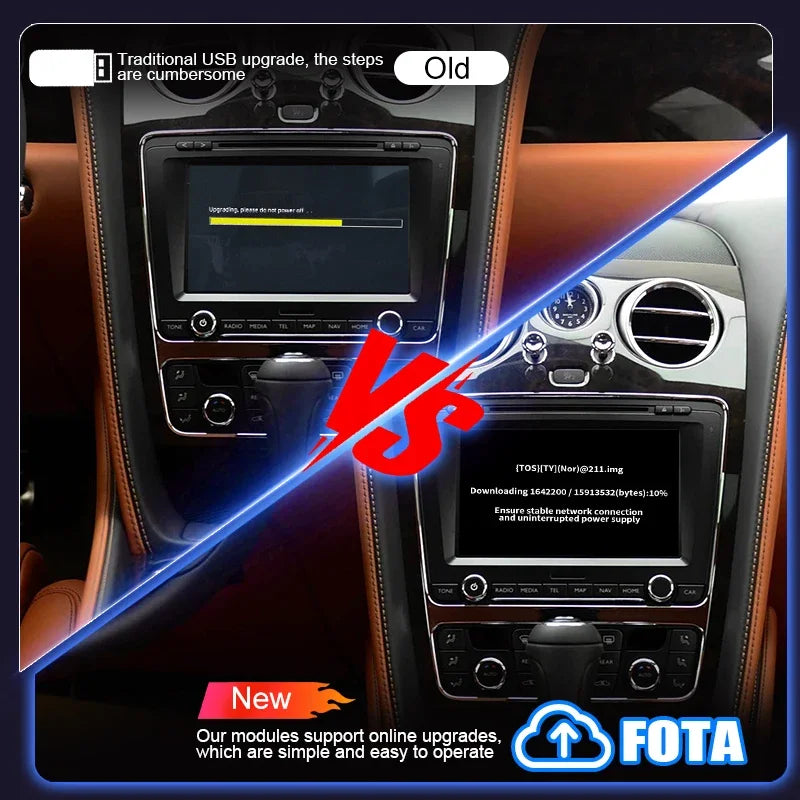 Wireless ios CarPlay For Bentley Continental GT Flying Spur Android Auto Airplay Mirror li