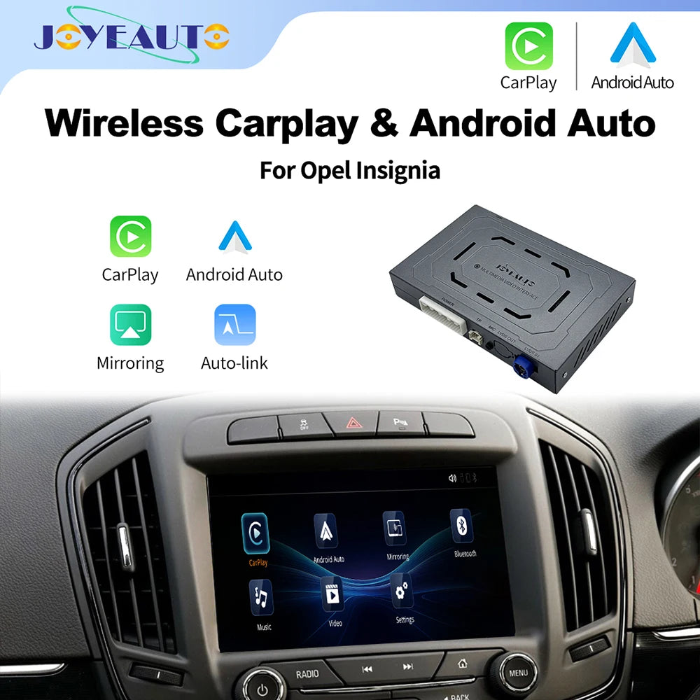 Wireless CarPlay Android Auto Retrofit Interface for Opel Insignia 2014-2017 - Mirror-Link USB Flash Video OEM Rear Cam
