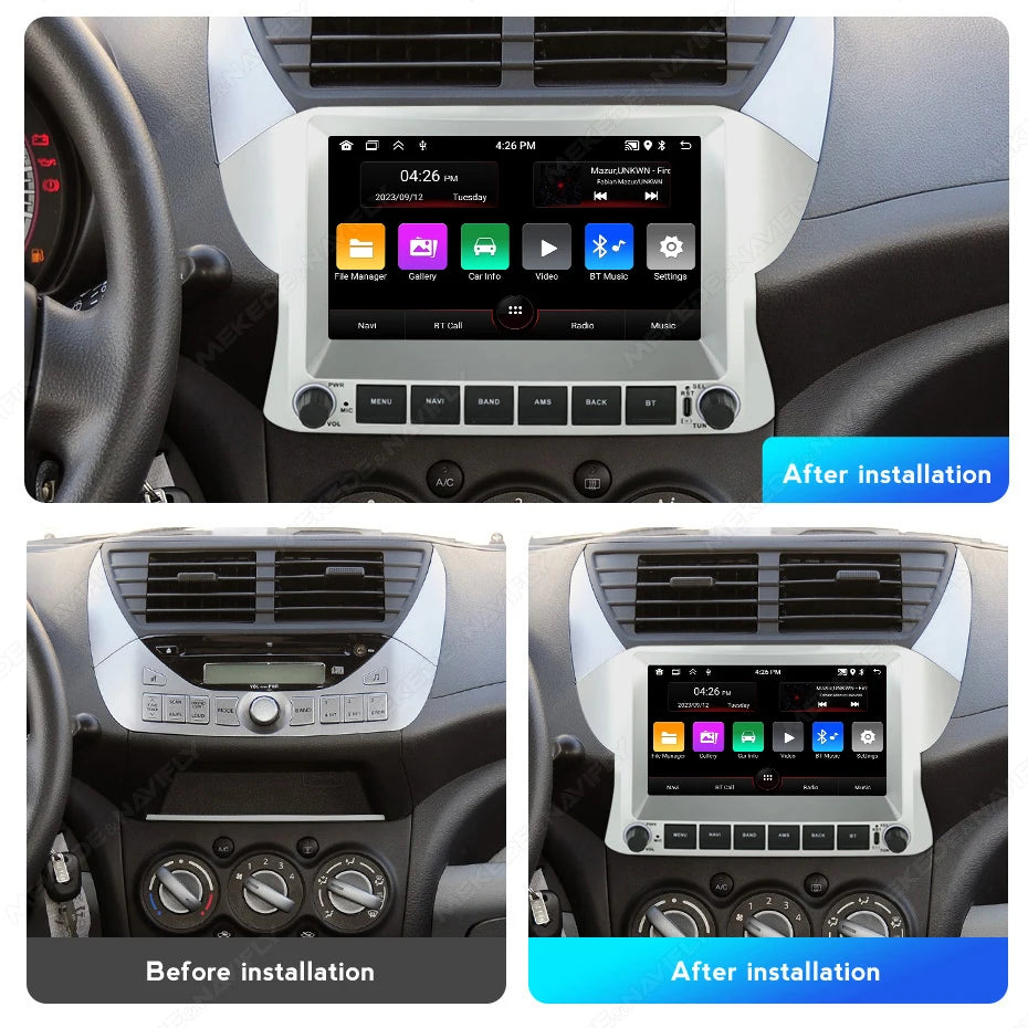 MEKEDE&NAVIFLY Intelligent Car audio system 64G Car Radio For Suzuki Alto 2009 - 2016 Wire