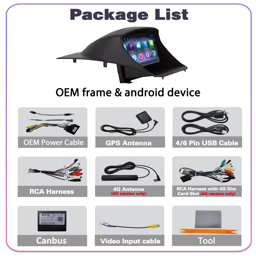 Android 16 Carplay For Ford Fiesta MK6 MK7 2009 -2017 Car Radio Car Navigation GPS Multime