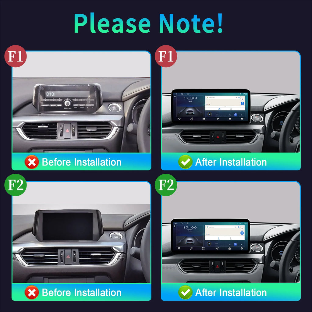 12.3"For Mazda 6 Atenza 3 2015-2018 Right Hand Drive Car Radio Multimedia Wireless Carplay