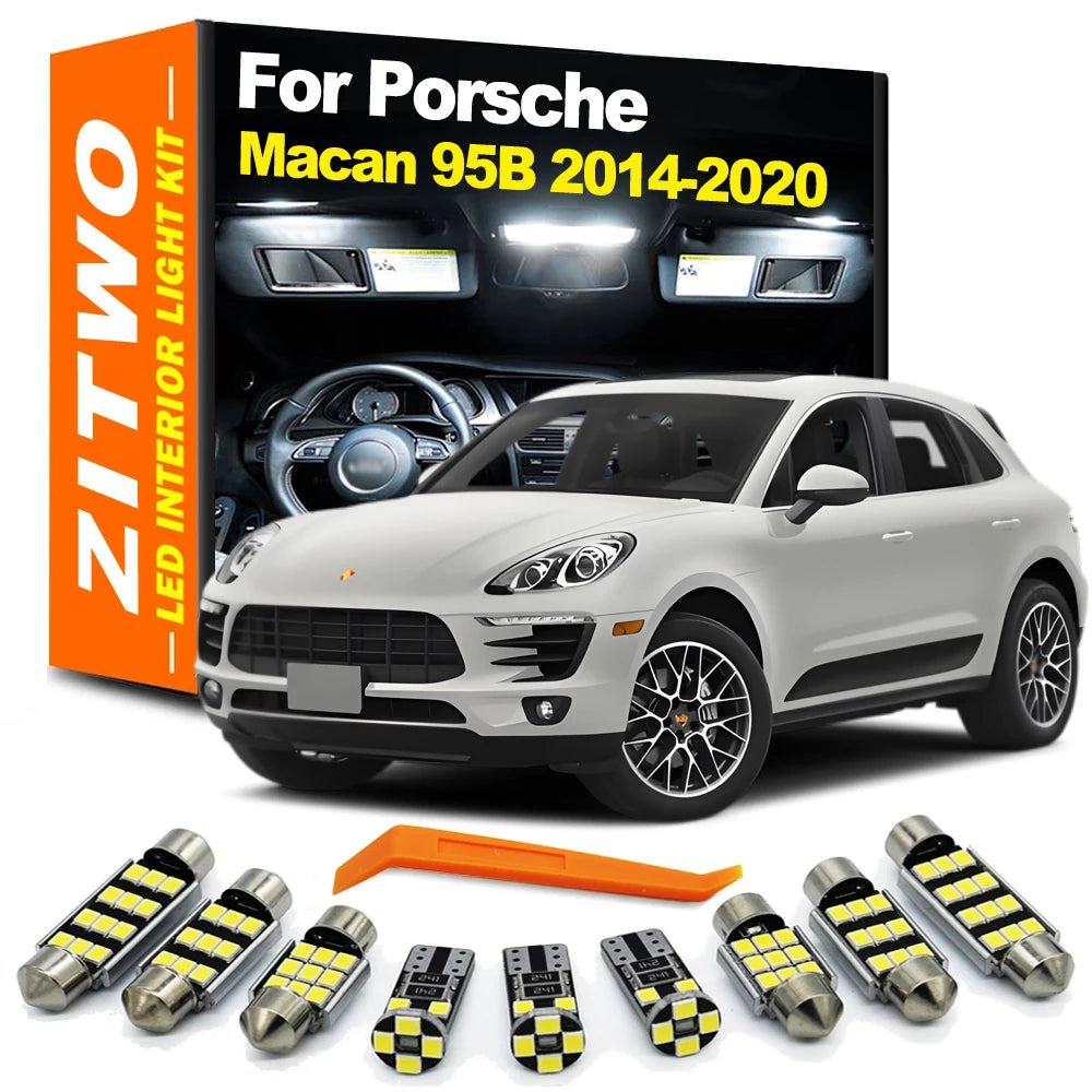 ZITWO 14Pcs Canbus LED Bulb Interior Dome Map Light Kit For Porsche Macan 95B 2014 2015 2016 2017 2018 2019 2020 Accessories