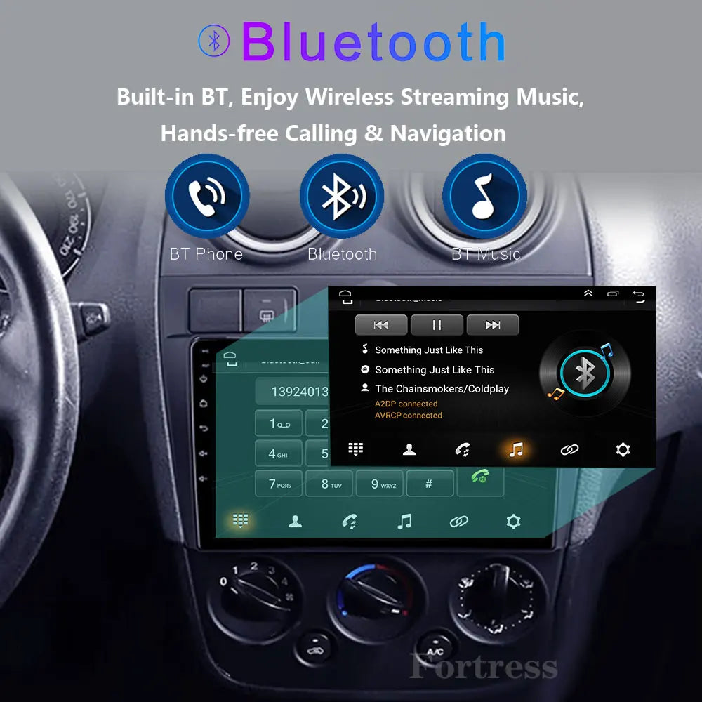 Car Radio Android 16 For Ford Fiesta Mk VI 5 Mk5 2002 - 2008 Multimedia Video Wireless Car