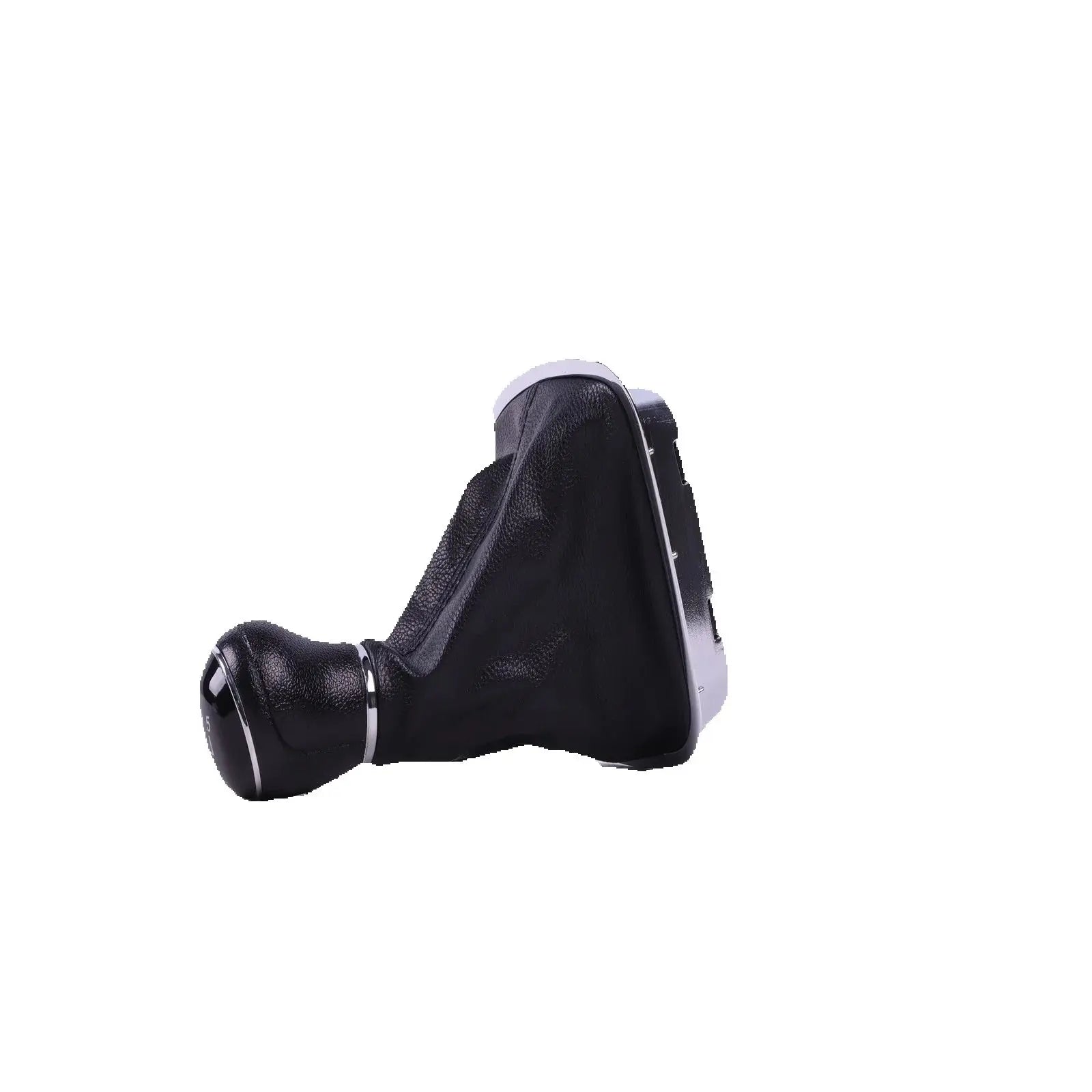 5 Speed Gear Shift Knob Lever Boot Set FOR Polo Vento 2013-2021 Black Leather Car Accessor