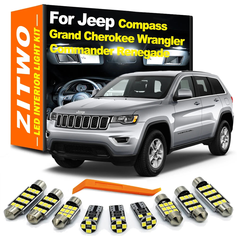 ZITWO LED Interior Light Kit For Jeep Grand Cherokee ZJ WJ WK WK2 Compass Wrangler YJ TJ JK Renegade Liberty Commander Patriot