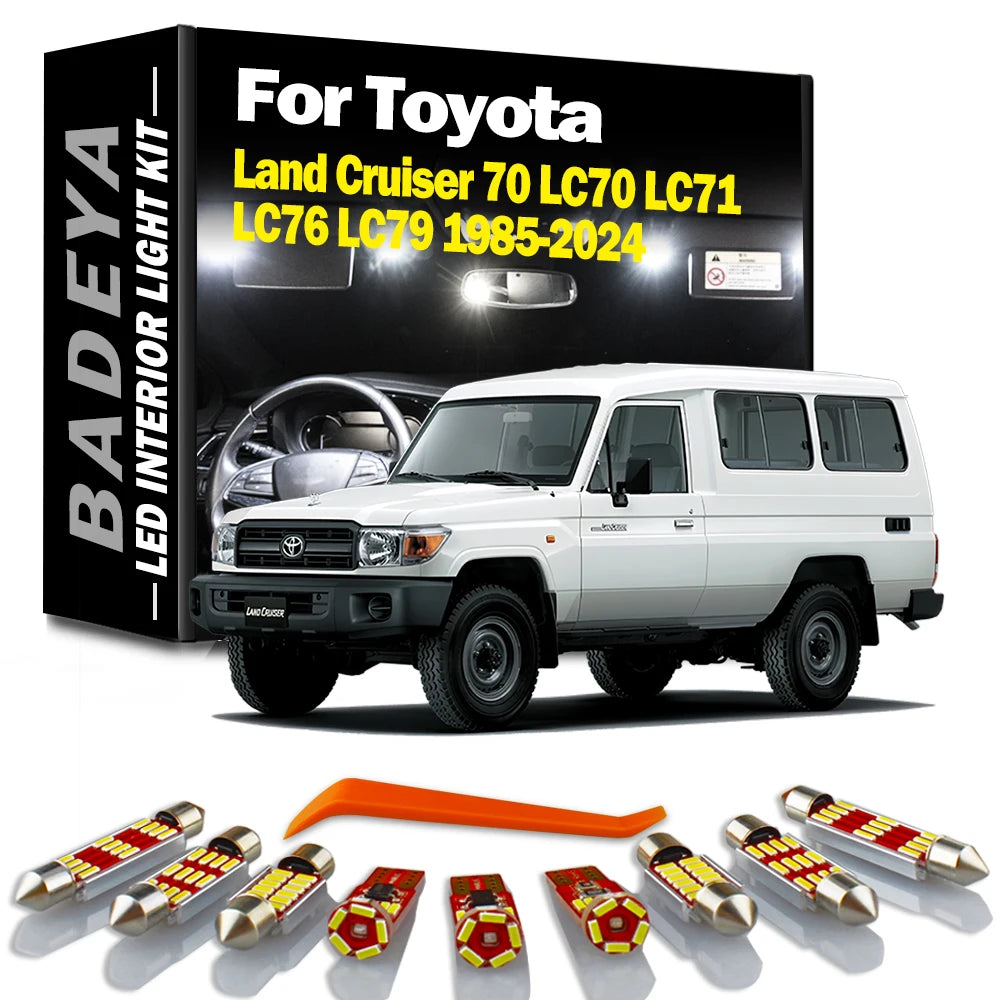7-Piece LED Interior Light Kit for Toyota LC76 LC71 LC79 1985-2021 - Canbus Error-Free Interior Bulbs