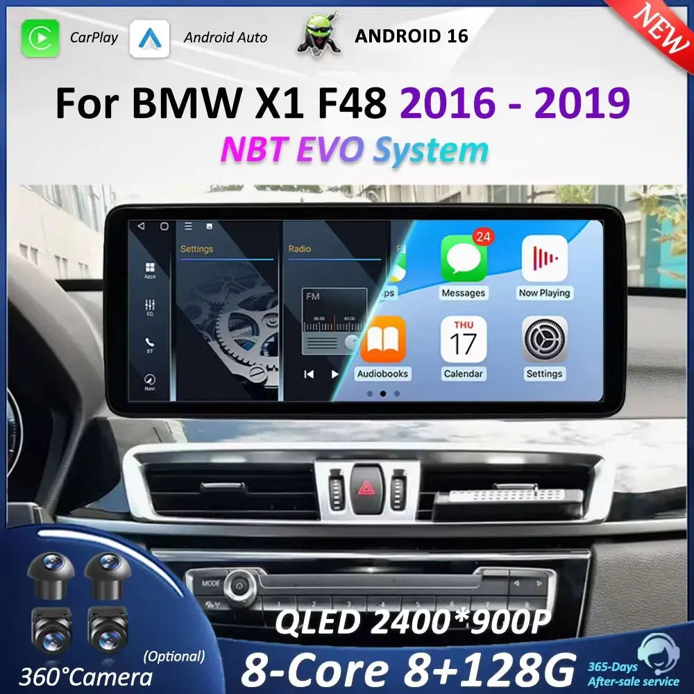 Car Audio Multimedia Player 12.3'' Android 16 for BMW X1 F48 2016 - 2019 NBT/EVO System GP
