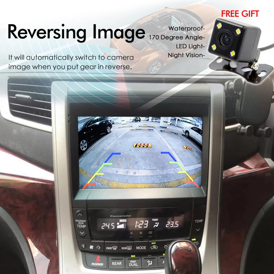 Android 15 Wireless CarPlay Car Radio For Toyota Vellfire 2011 2014 Alphard 20 A20 GPS Mul