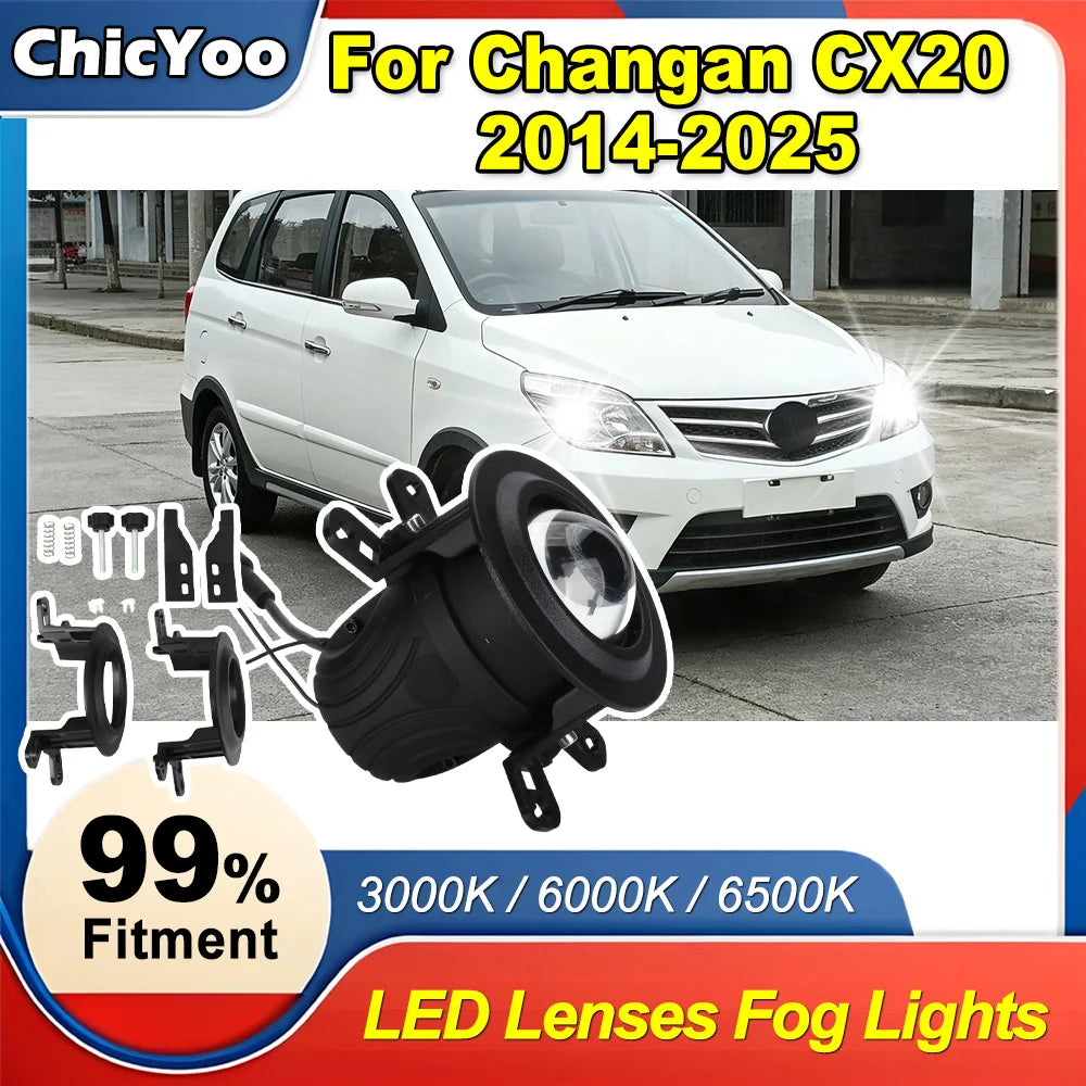 2.0 inch New Bi-LED Lenses Fog Lights With Stand For Changan CX20 2014 2015 2016 2017 2018
