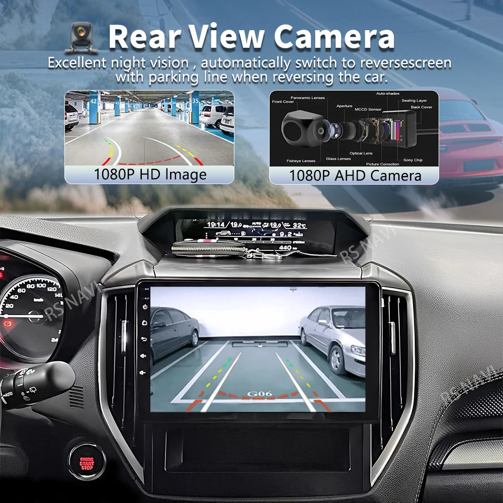 Android 16 For Subaru Forester 5 Impreza 5 2018 - 2023 2K QLED Stereo Car Radio Multimedia
