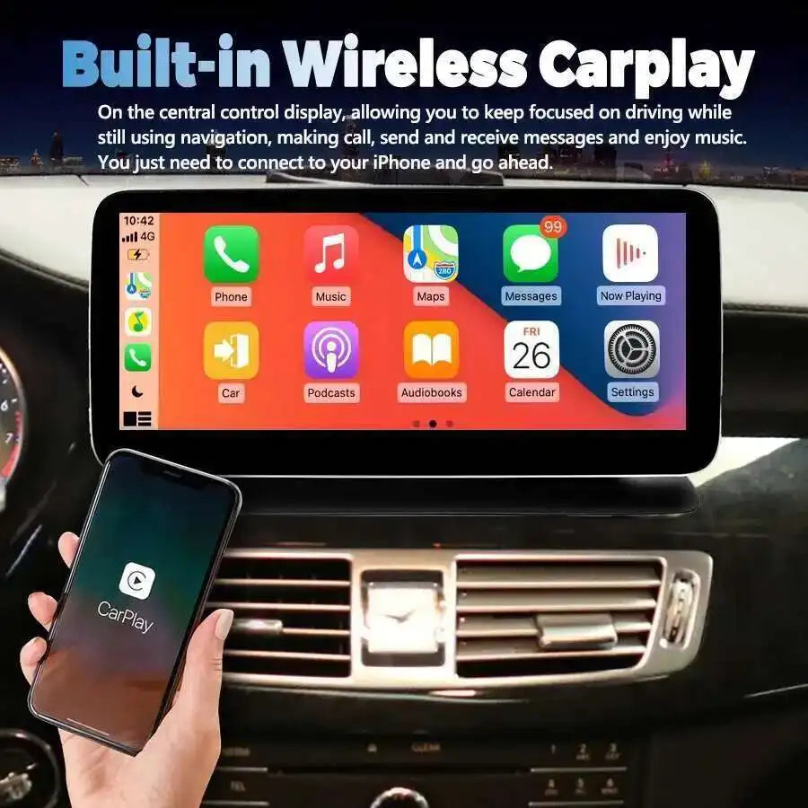 10.25INCH Android 14 DSP BT Car Radio For Mercedes BENZ E Class W212 E200 E230 E260 E300 S
