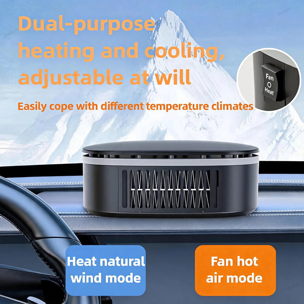 Winter Car Preheater 12V Electric Fast Heating Windshield Defroster Demister Anti-Fog Cooling Fa - Automotive LED Light