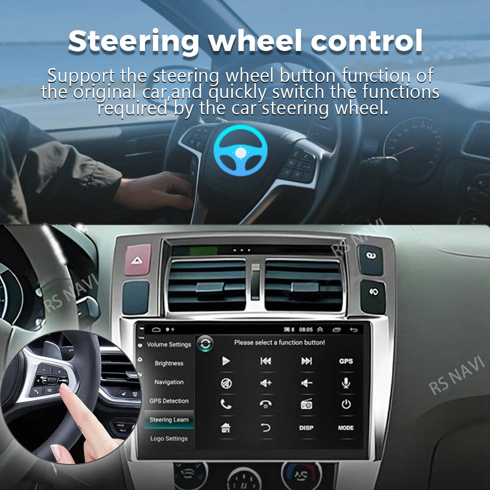 Android 16 For Hyundai Tucson 1 2004 - 2009 LHD 2K QLED Android Car Radio Multimedia Video