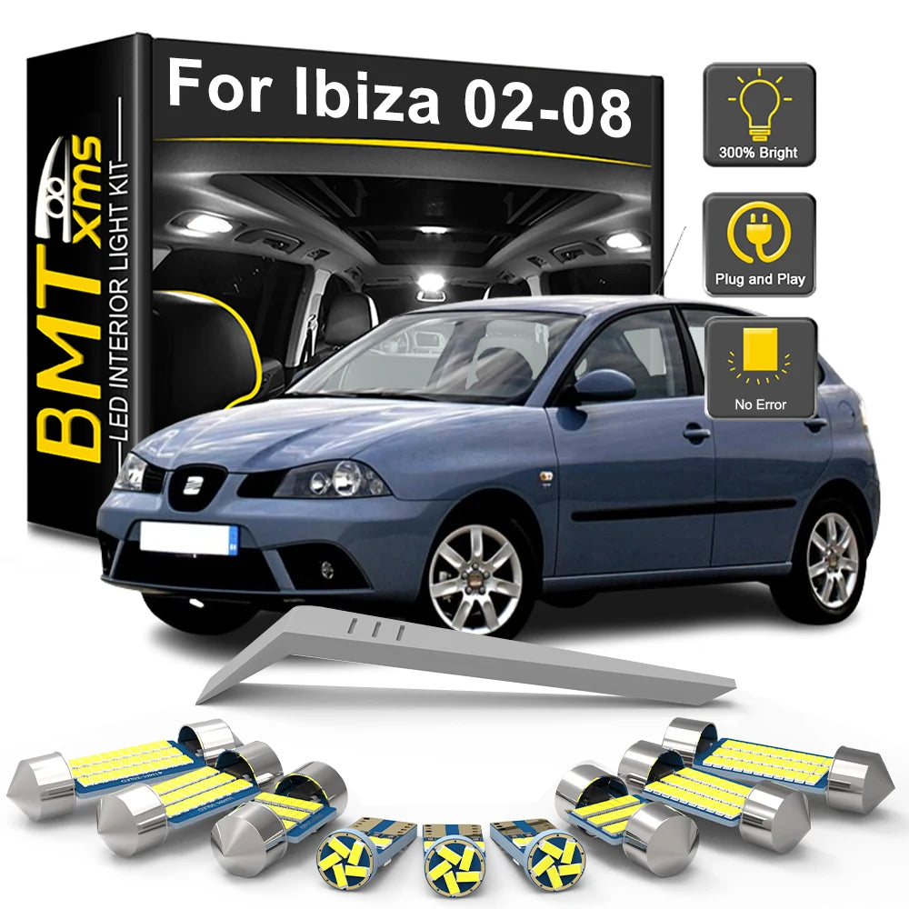 11-Piece LED Interior Light Kit for Seat Ibiza III MK3 6L - Canbus Error-Free Bulbs | AUTOKITSHOP