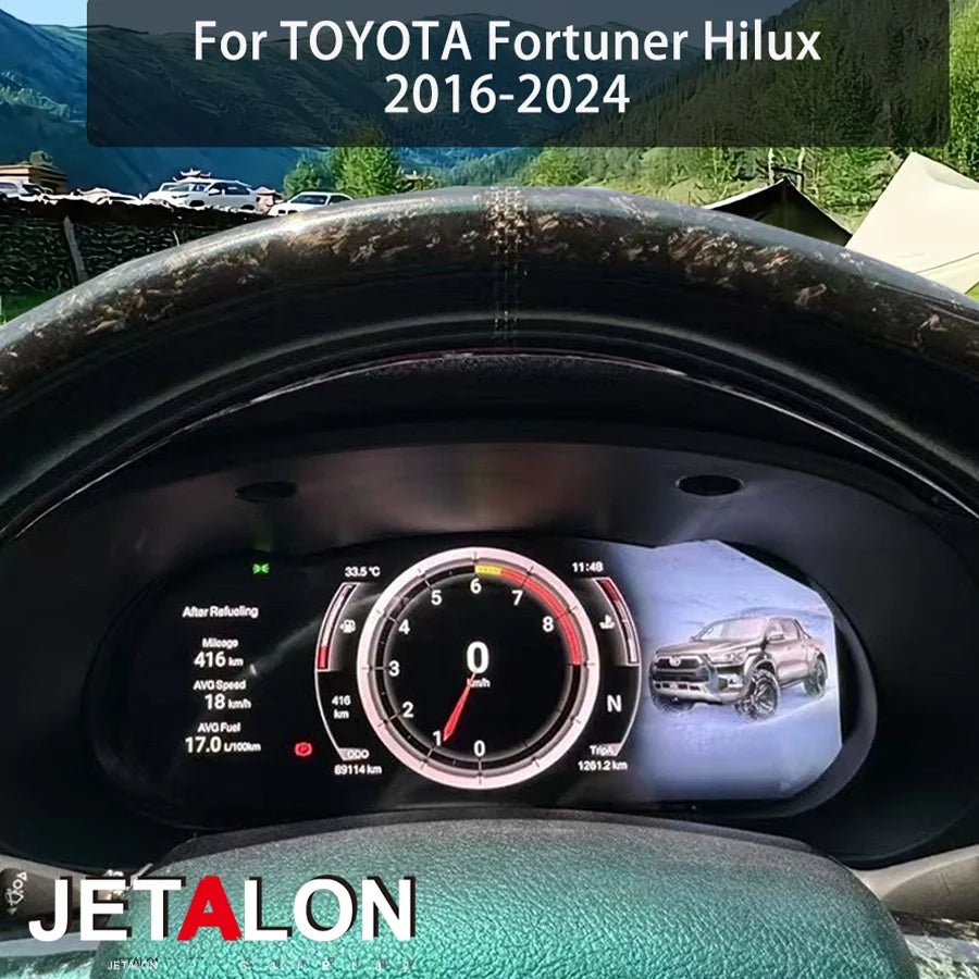 2026 Update Car Digital LINUX Instrument Cluster For Toyota Hilux Fortuner 2016-2024 LCD S | AUTOKITSHOP