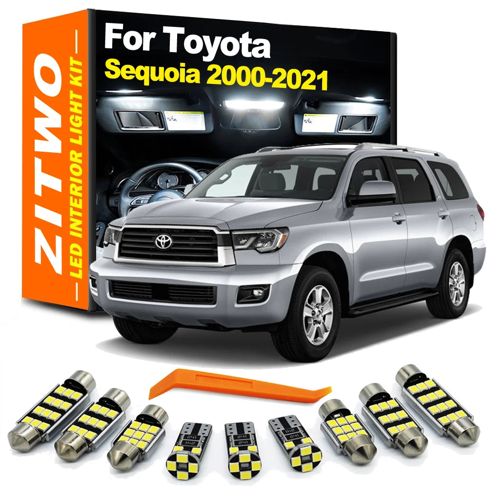 ZITWO LED Interior Light Dome Map Reading Bulb Kit For Toyota Sequoia 2000- 2014 2015 2016 2017 2018 2019 2020 2021 Accessories