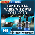 Car LED Headlight Canbus 30000LM H4 6000K Light For TOYOTA YARIS/VITZ P13 2011 2012 2013 2