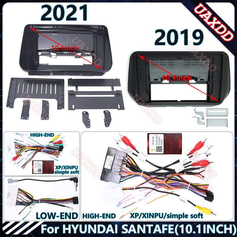 For HYUNDAI 2019-2021 SANTAFE 10.1INCH Car Radio Android Stereo audio screen multimedia vi
