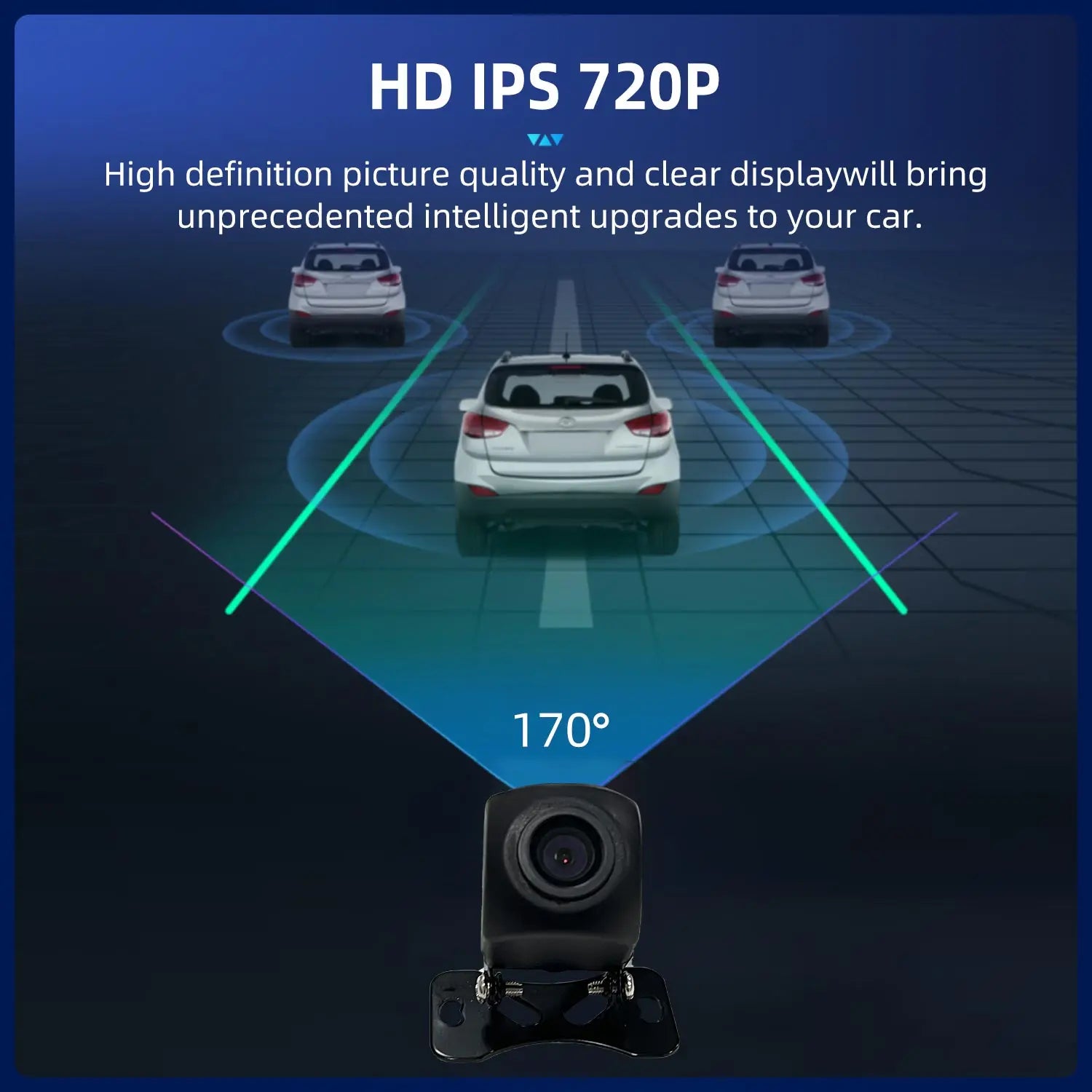 OUKELC Reverse Image HD Video 720P Car Rear View Camera Universal 170 Degree Night Vision