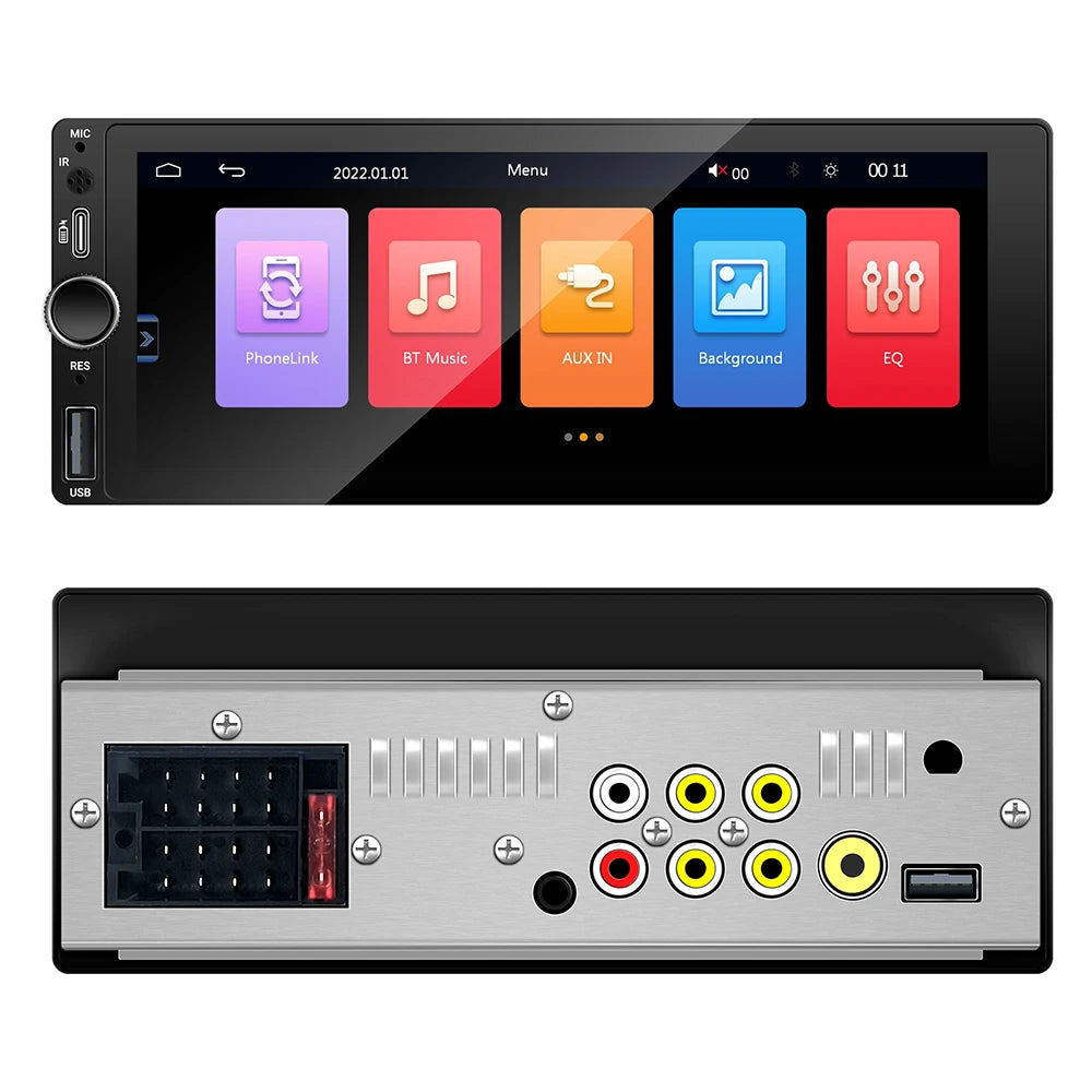 1DIN 6.86 inch HD Touch Screeh Multimedia MP5 Player Auto Radio Wireless CarPlay Android A | AUTOKITSHOP