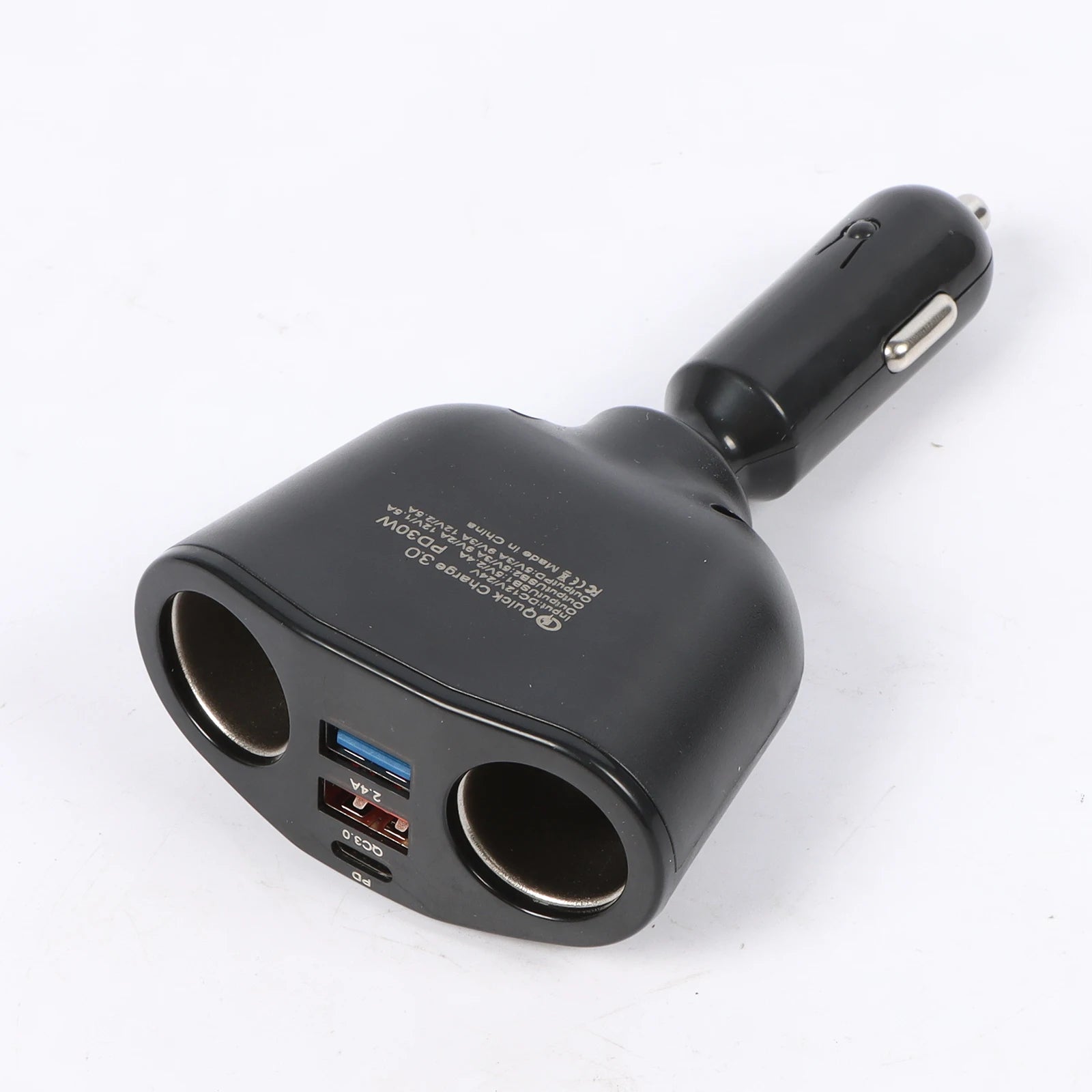 Outlet Dual PD USB 12V 120W Car Cigarette Lighter Socket Splitter Power Adapter Charger Ca