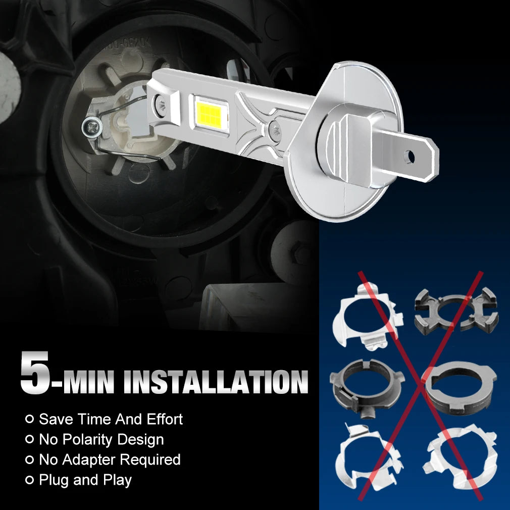 XSTORM H1 LED Headlight Bulb 60000LM 150W High Power Auto Fog Lamp 6500K 12V Led Lights fo