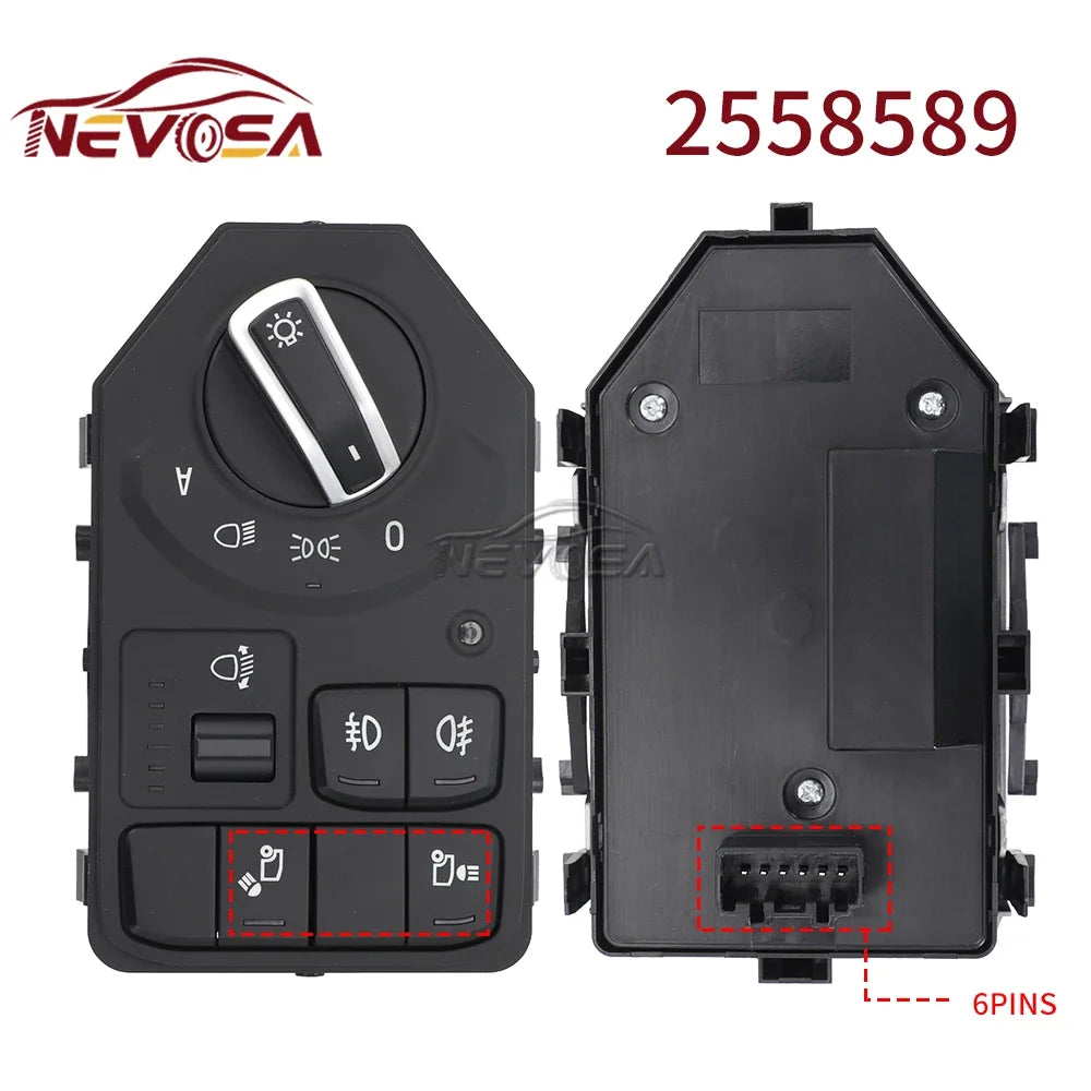 For SCANIA Truck P410 Euro 6 24V 6 Pins Headlight Switch Dimmer Switch Knob Control Switch Headl - Automotive LED Light