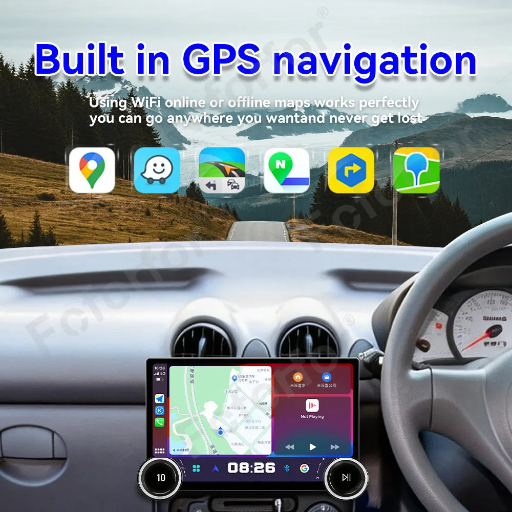 Modern Vision 11.5 Inch Android 15 Full HD Touch GPS Navi Media Player Wireless CarPlay He