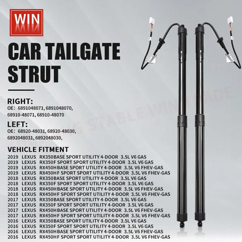 For Lexus RX350 RX450h 3.5L 2016-2021 Electric Tailgate Power Lift Support Liftgate Struts | AUTOKITSHOP