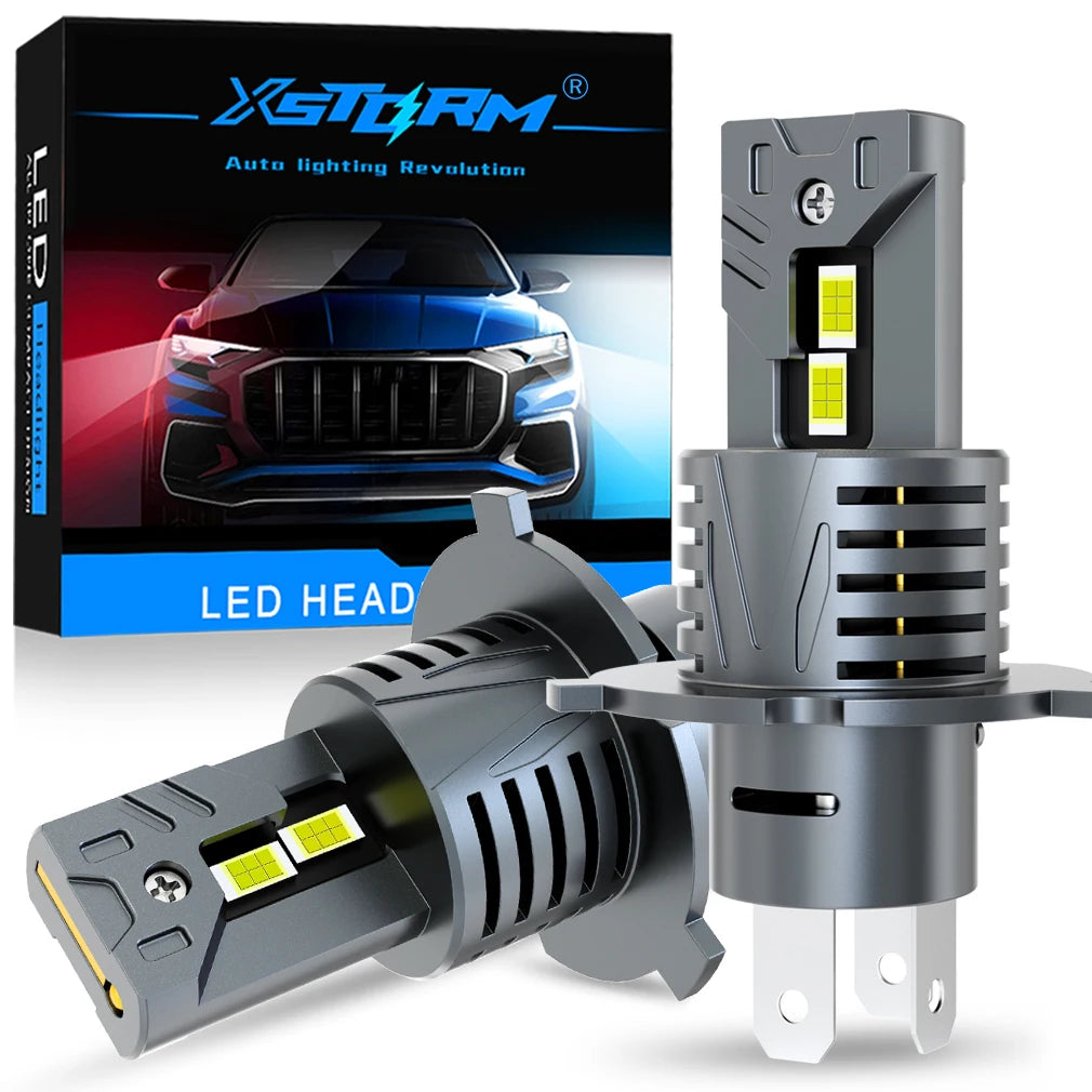 XSTORM H4 LED Headlight Bulbs 9003 HB2 Canbus High Low Beam Car Light 30000LM Turbo Led Di