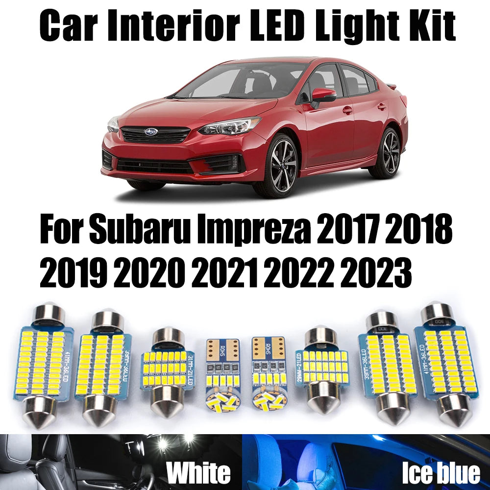 10-Piece LED Interior Light Kit for Subaru Impreza - Canbus Error-Free Bulbs | AUTOKITSHOP