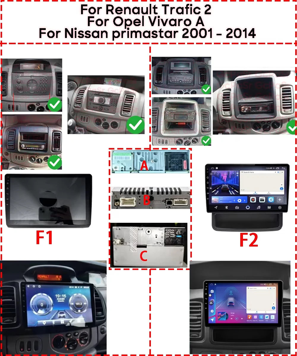 Android 16 For Renault Trafic 2 For Opel Vivaro A For Nissan Primastar 2006-2014 Car Radio | AUTOKITSHOP