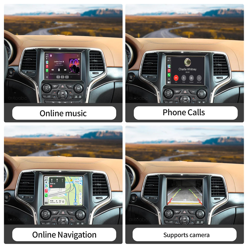 Wireless CarPlay Android Auto for Chrysler 300C Dodge Challenger Jeep 2014-2019 with OEM C | AUTOKITSHOP