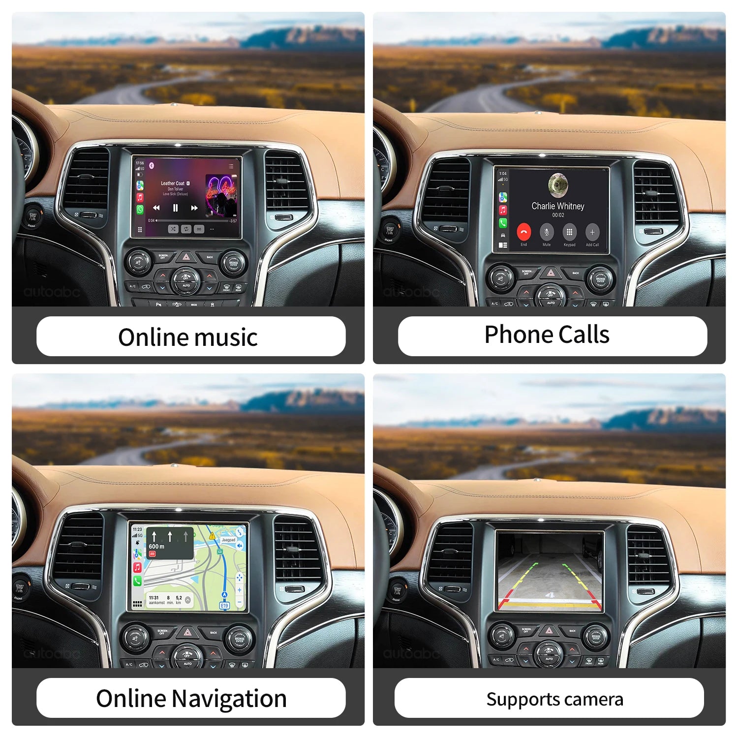 Wireless CarPlay Android Auto for Chrysler 300C Dodge Challenger Jeep 2014-2019 with OEM C | AUTOKITSHOP