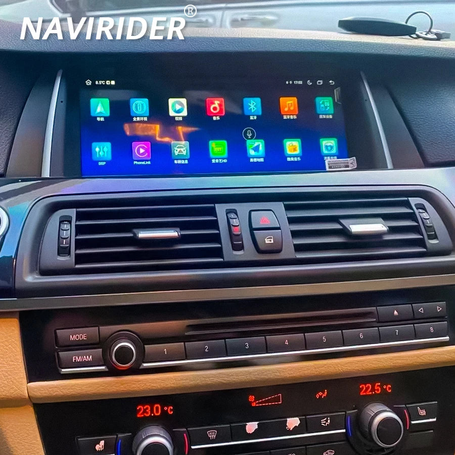 CarPlay Navi 10.25inch Radio Android 14 GPS Stereo DSP For Bmw 5 Series F10 F11 2011-2017