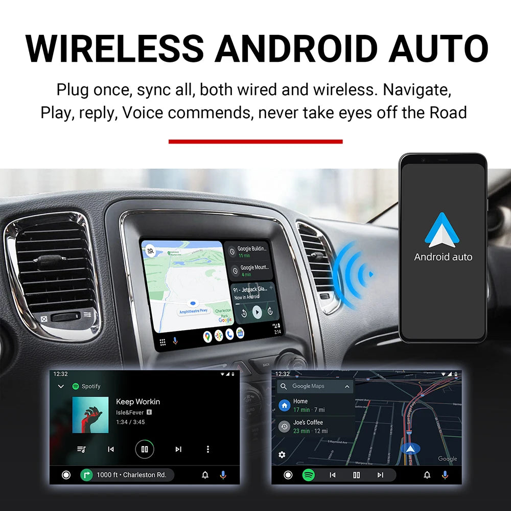 Wireless CarPlay Android Auto Retrofit Kit OEM Screen Upgrade Decoder Box for Dodge Challe